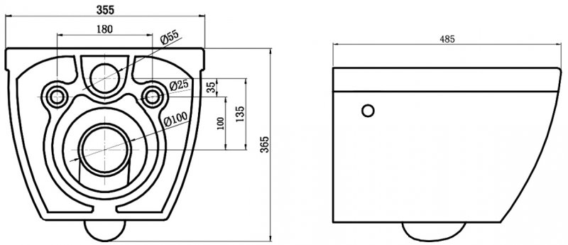 Унитаз подвесной BelBagno CENTO-R безободковый Подвесной унитаз настенный Белый BELBAGNO  Китай  - Вид №8
