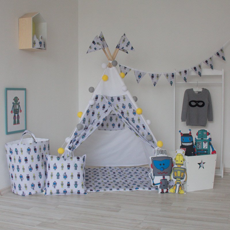 Гирлянда из флажков Robots VAMVIGVAM  282197 Белый;зеленый Santreyd  - Вид №5