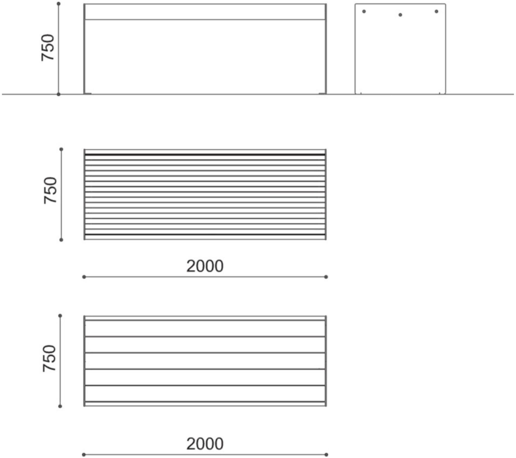City Design Прямоугольный стол для пикника из стали и дерева Lena Lena tal - Вид №2
