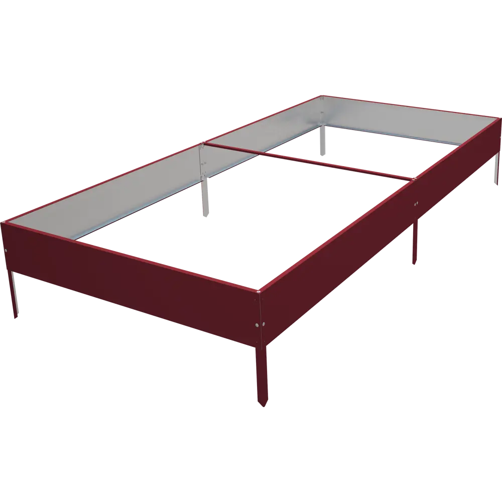 Грядка 100x200 см оцинкованная вишневый Santreyd STLM-2017882