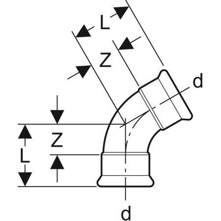 31108 Отвод Geberit Mapress из нержавеющей стали Geberit  - Вид №14