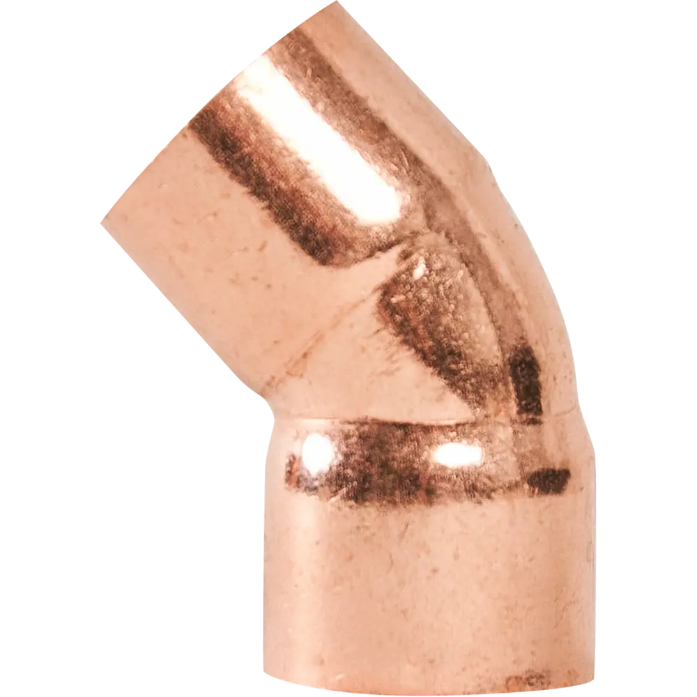 Угол двухраструбный Hailiang ø15/45° мм медь STLM-2187015 - Вид №1