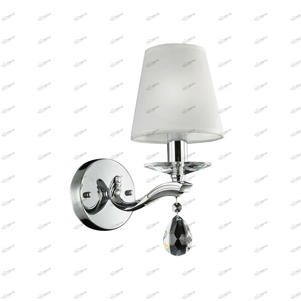 Бра металлическое с абажуром белое Vitaluce V3919/1A VITALUCE  00-3930700 Белый;серебро 