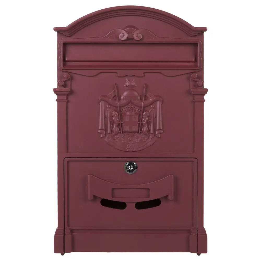 Ящик почтовый Standers MB-002-R, алюминий/сталь, цвет бордовый STLM-2002180 - Вид №2