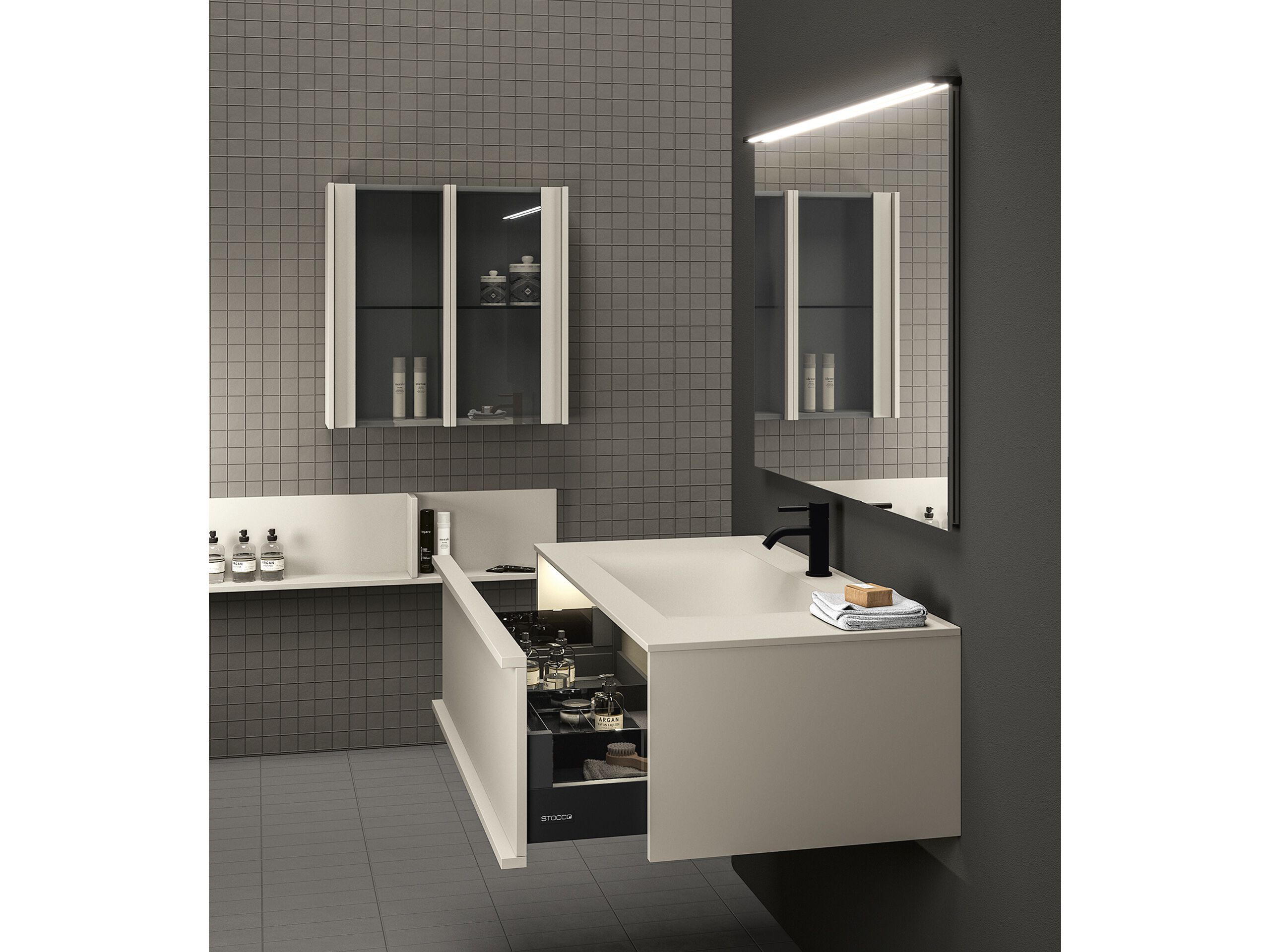 Одноместный туалетный столик с зеркалом STOCCO Loop 51 ARCH-00052081 - Вид №1