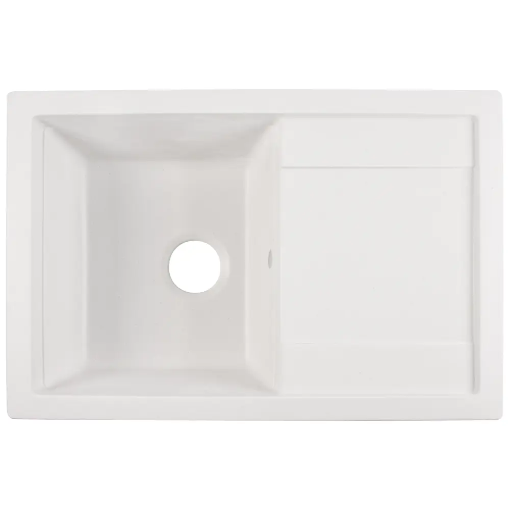 Мойка Delinia FG 74х49 см цвет иней, кварц STLM-2002465