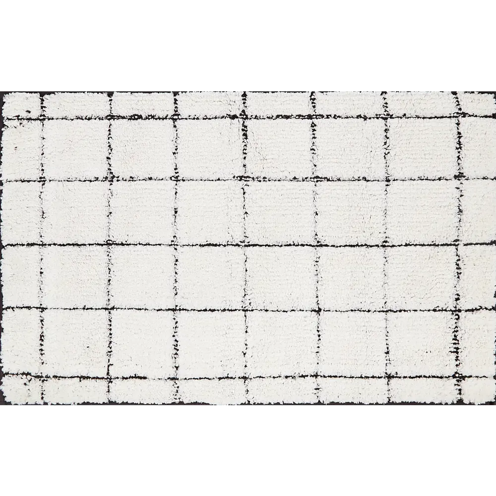 Коврик для ванной Swensa Note 50x80 см цвет бело-черный STLM-2040676 - Вид №1