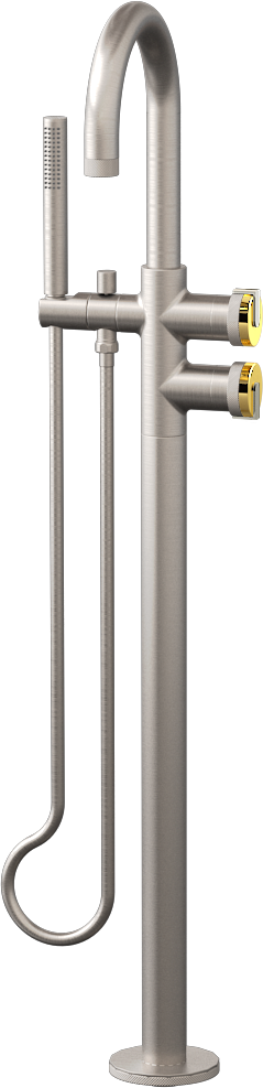 E-11554-R1AU-L1PC-SN Смеситель напольный отдельностоящий (внешняя часть) GRAFF MOD+