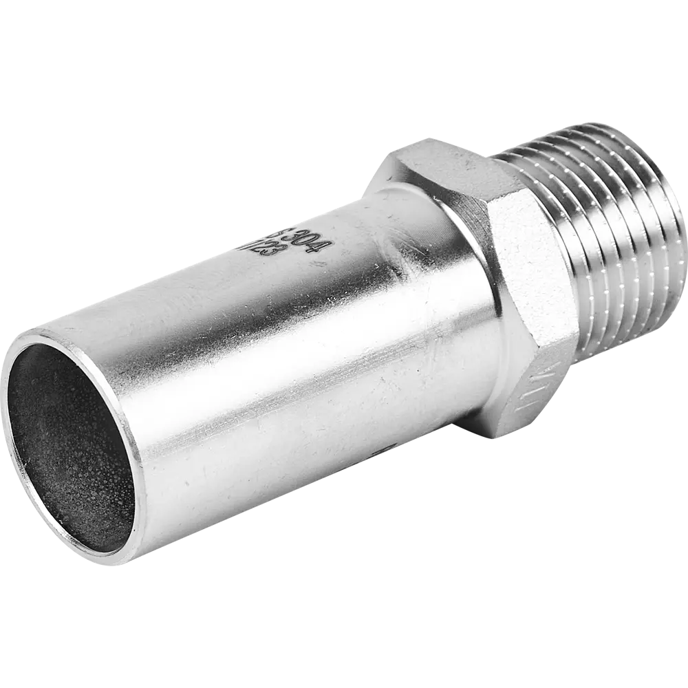 Муфта переходная Rommer 1/2"x22 мм НПр-НР нержавеющая сталь STLM-2169159