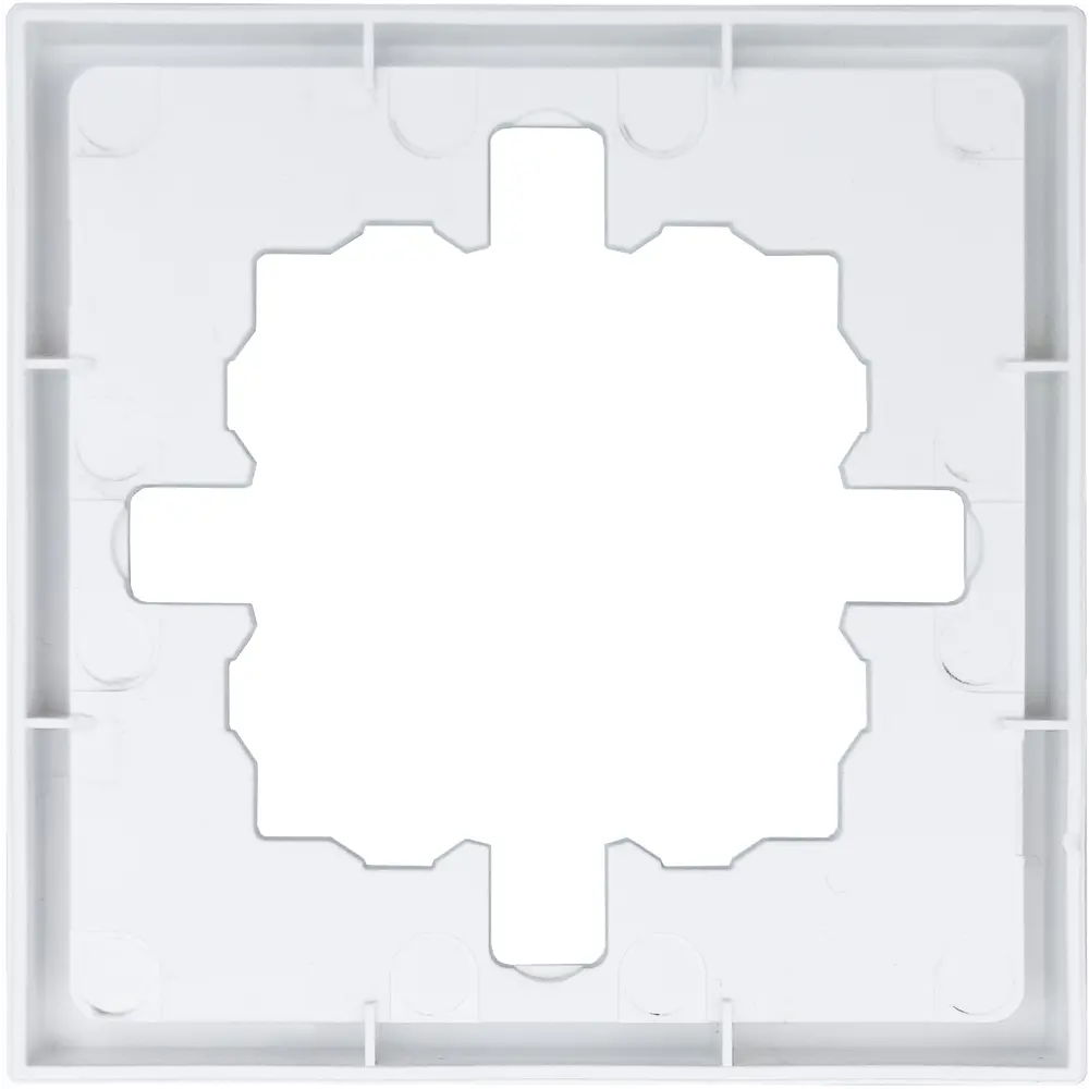 Рамка Lezard Zima для розеток и выключателей - белая квадратная 89398397 STLM-1578443 - Вид №2