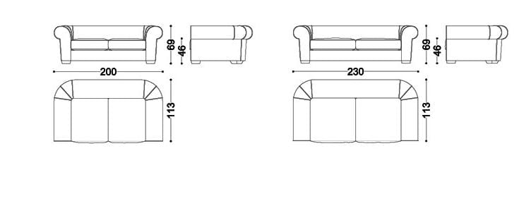 Ткань диван OPERA CONTEMPORARY Fedora ARCH-00069250 - Вид №2
