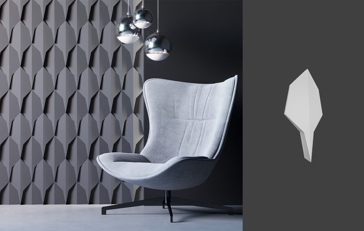 DRAGON SCALE - D 3D Панели LAB.Space DRAGON SCALE - D-1 - Вид №1