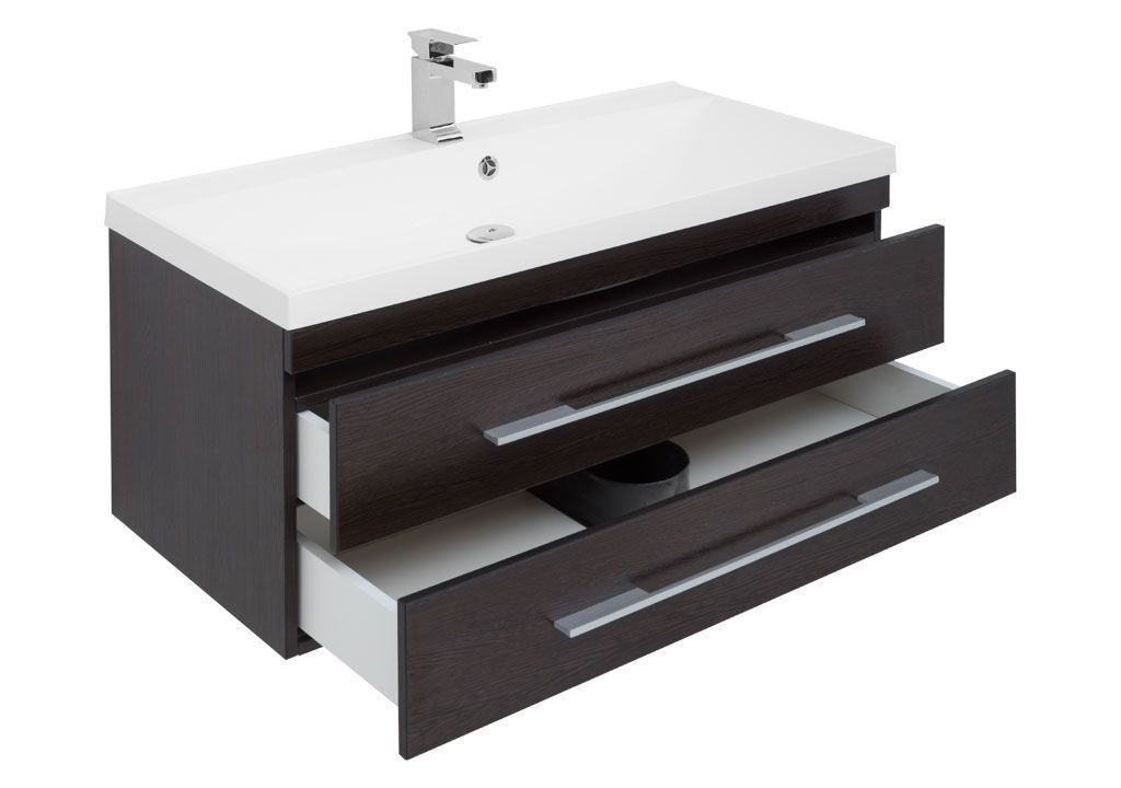 Комплект мебели для ванной Aquanet Нота NEW 100 венге (камерино) 00230304 - Вид №3