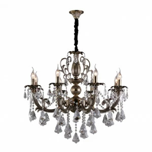 Подвесная люстра Omnilux Grosseto OML-77733-08 OMNILUX ДИЗАЙНЕРСКИЕ, GROSSETO 279732 Бронза