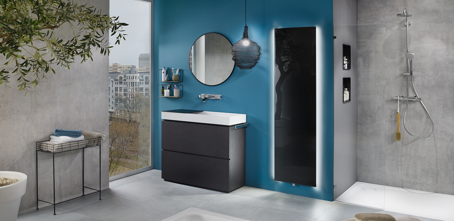 Bemm Трубный полотенцесушитель Пуристический Plawa Purline Glass Edition + LED sun-id-1224985 - Вид №1