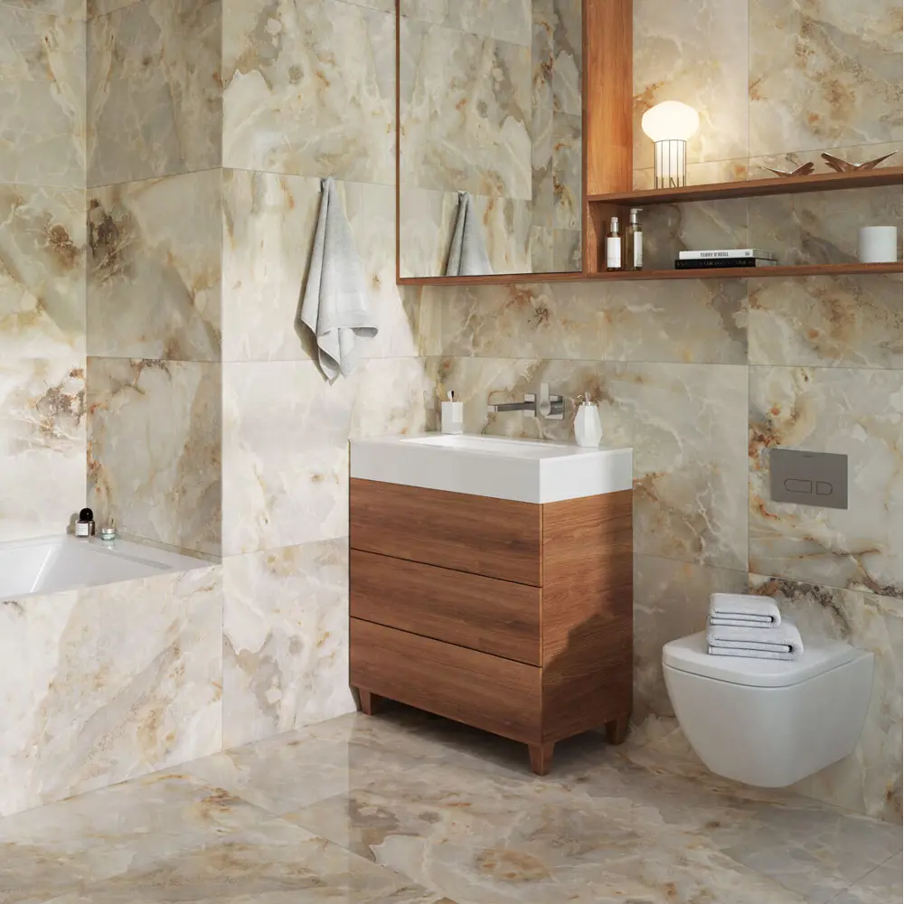 Керамогранит Incolor Miracle 60x120x0.8 см 1.44 м² полированный цвет желтый оникс STLM-2149571