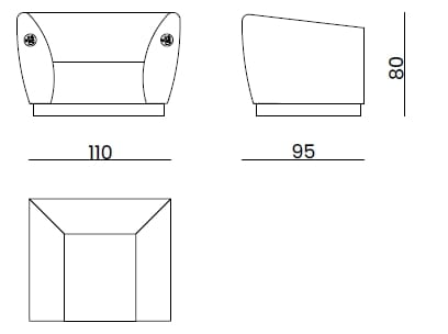Тканевое кресло с подлокотниками Bizzotto Italia Symphony-Infinity ARCH-00125613 - Вид №5