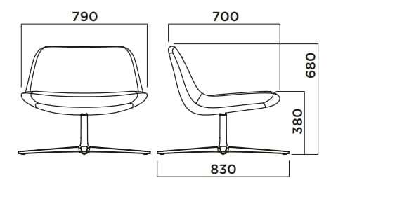Тканевое вращающееся кресло Infiniti PURE LOOP LOUNGE ARCH-00127442 - Вид №8