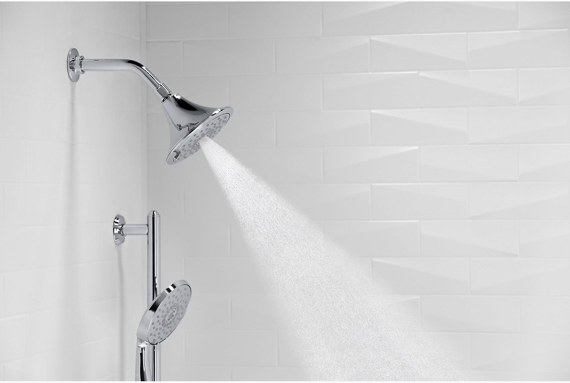KOHLER Многофункциональная насадка для душа Forté 2,5 галлона в минуту с технологией всасывания воздуха Katalyst K-22169-BN  - Вид №5