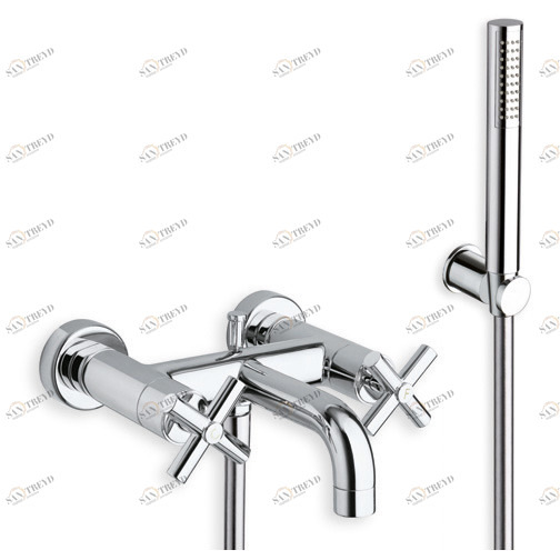 CRIEV180 Внешний смеситель для ванны с гибким шлангом LONG LIFE и ручным душем против известкового налета Cristina Rubinetterie 