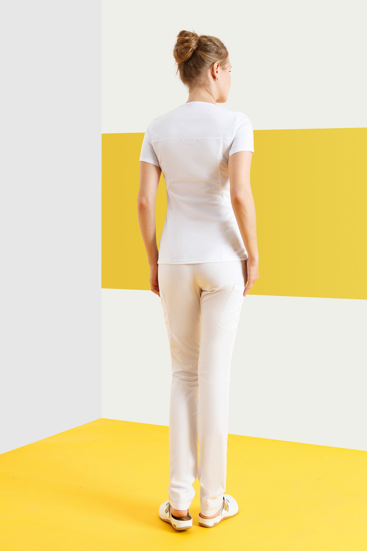 67983 Блузка женская WHITE (белый) GVENN  Медицинская одежда  размер 52 (XXL)  - Вид №4