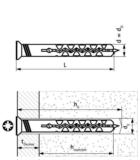 62230606 Лёгкие Крепление WNP Дюбель-гвоздь простой для установки забивной дюбель WALRAVEN  - Вид №1