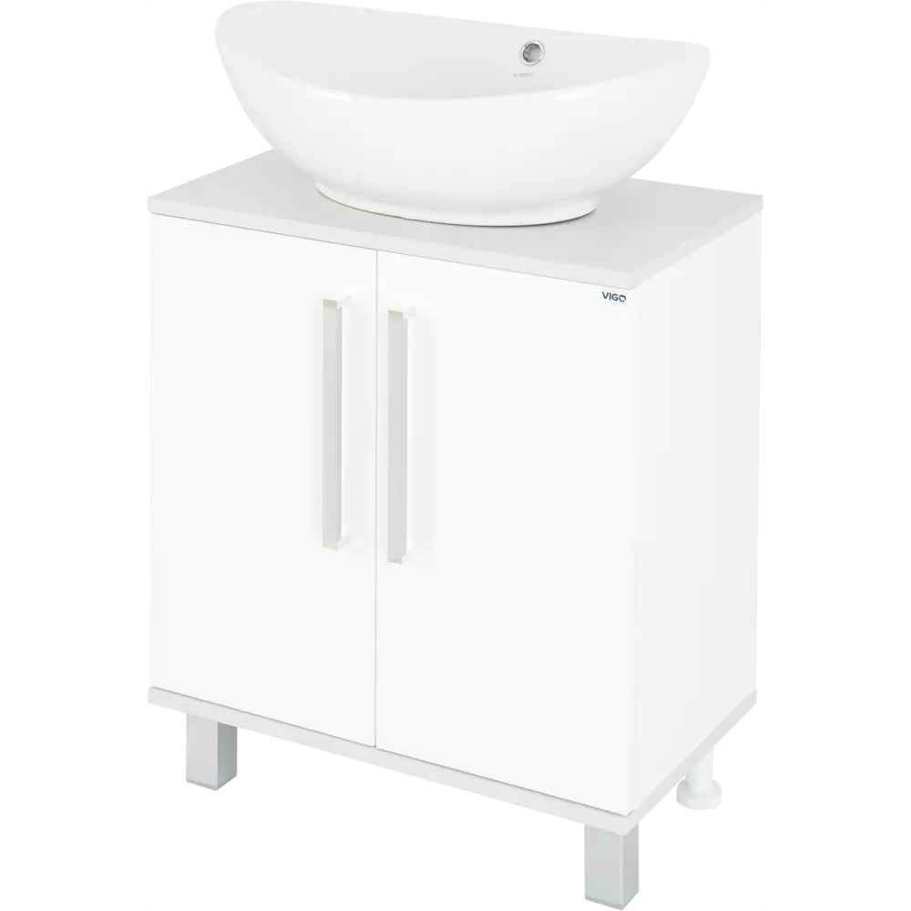 Тумба под раковину напольная Vigo Lobby 55 см цвет белый STLM-2122418 - Вид №1