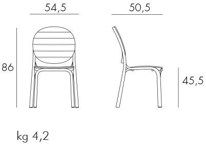Nardi Штабелируемый садовый стул из полипропилена Alloro sun-id-1390892 - Вид №8