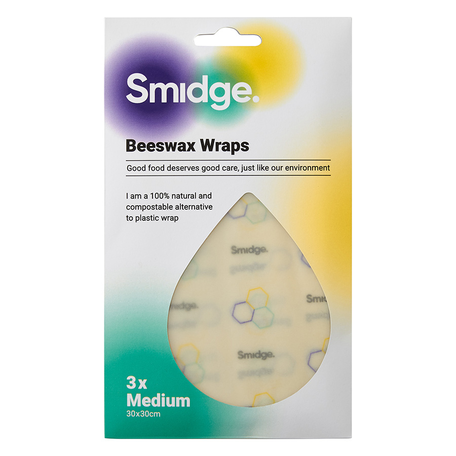 SMID81 Набор из 3 многоразовых оберток honeycomb пчелиный воск, средний Smidge  - Вид №3