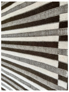 Полосатый шерстяной ковер ручной работы