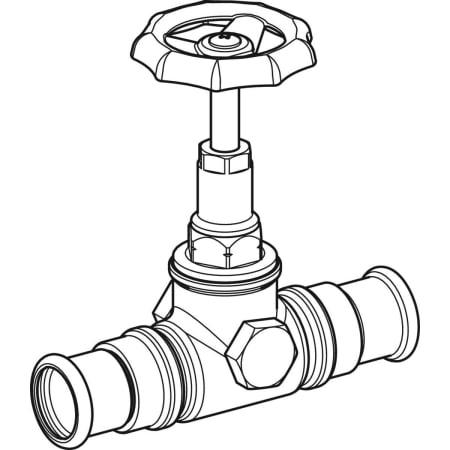 94864 Запорный вентиль Geberit Mapress прямой Geberit  - Вид №3