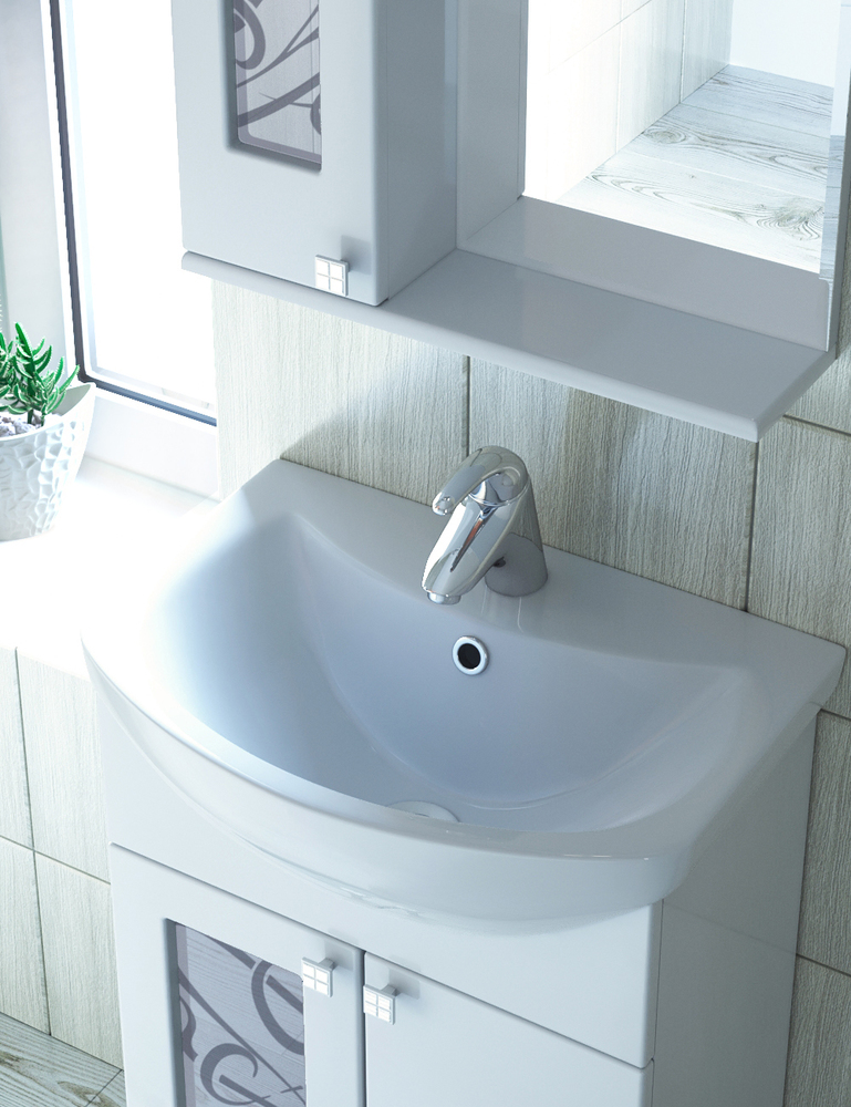 Тумба с раковиной Provans 550 (Антик)550⨉460⨉830 мм белый Santreyd sun-id-665209 - Вид №3