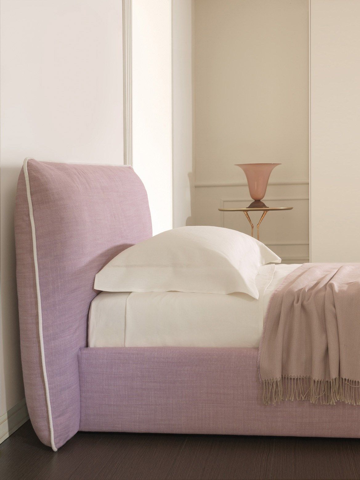 Односпальная кровать для хранения с мягким изголовьем ESTEL GROUP PLUME ARCH-00019130 - Вид №2