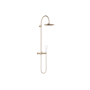 TARA Showerpipe со смесителем для душа без ручного душа 300 мм - Brushed Champagne (22-каратное золото)