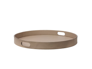 Круглый кожаный поднос