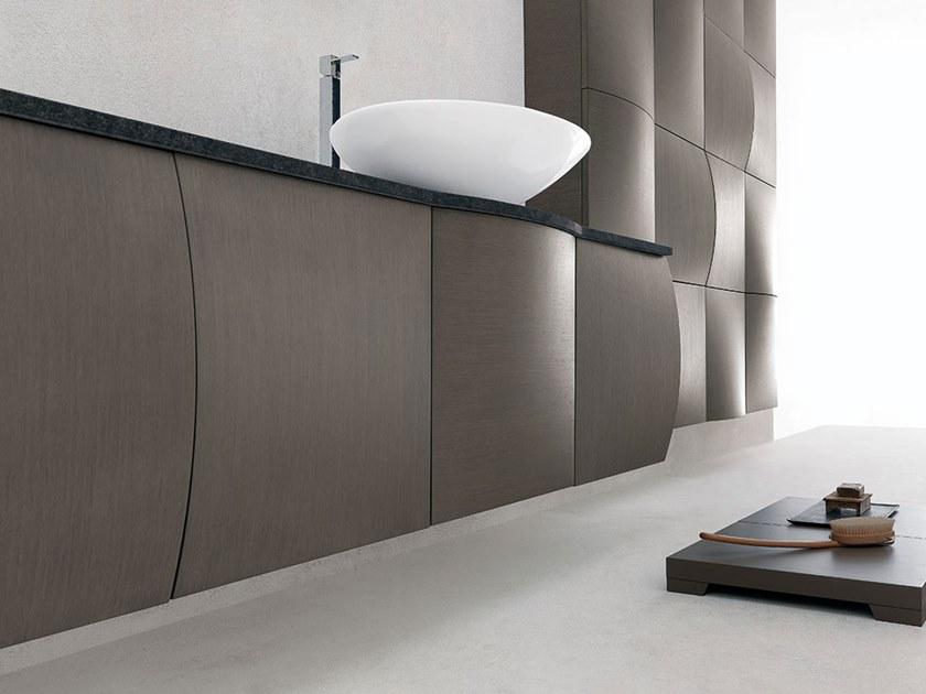 Archeda Подвесная тумба под умывальник из дерева с зеркалом Bombo sun-id-1363941 - Вид №4