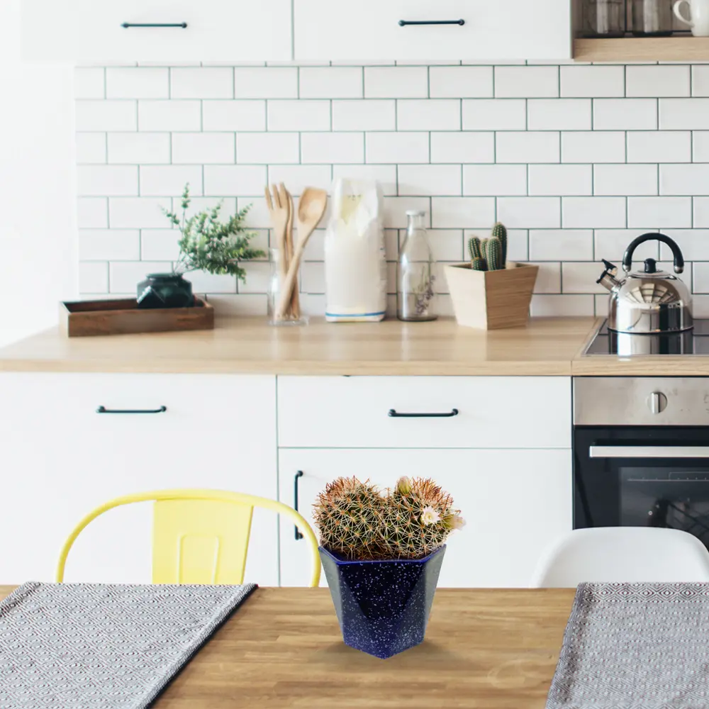 Кактусник 9x10x9 см v0.49 л керамика синий Santreyd STLM-2085146 - Вид №5