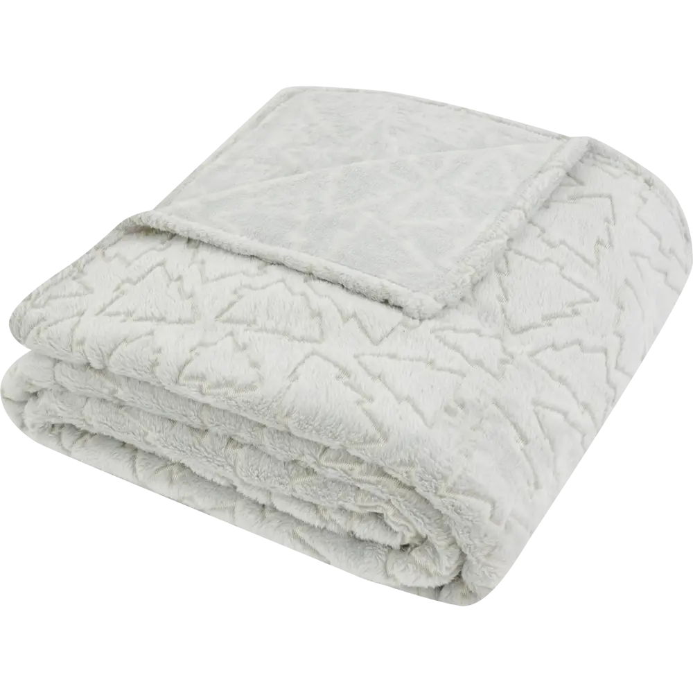 Плед Елочки светящийся в темноте 150x200 см микрофибра цвет серый Ardenza Новогодняя STLM-2104534 - Вид №4