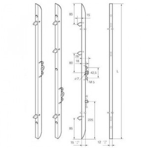 Шпингалет оконный ABLOY mod. 74 600/12 ASSA ABLOY LK01-646