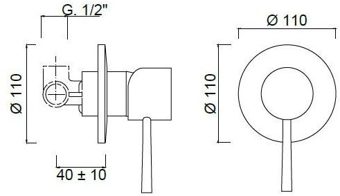Rubinetteria Giulini Смеситель для душа однорычажный Quack sun-id-1474199 - Вид №1