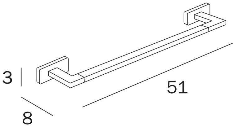 INDA® Вешалка для полотенец из хромированной латуни Lea A1818a/b/c/d - Вид №6