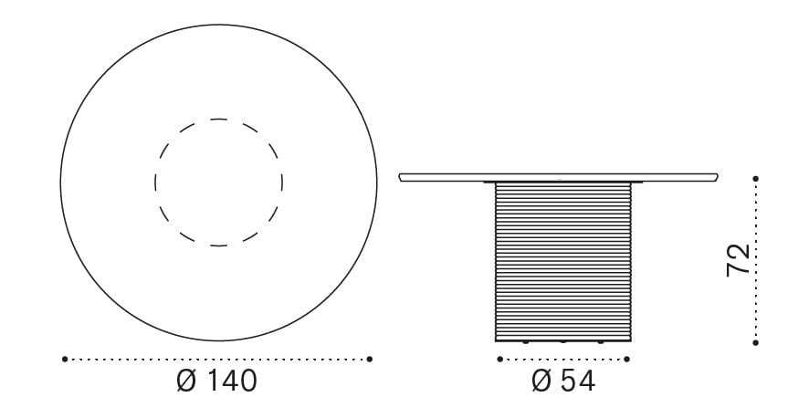 Круглый стол с мраморной столешницей Ethimo патио ARCH-00126950 - Вид №6