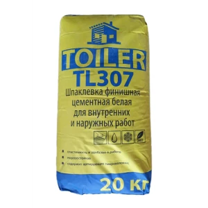 Шпаклевка финишная цементная Toiler TL307 20 кг