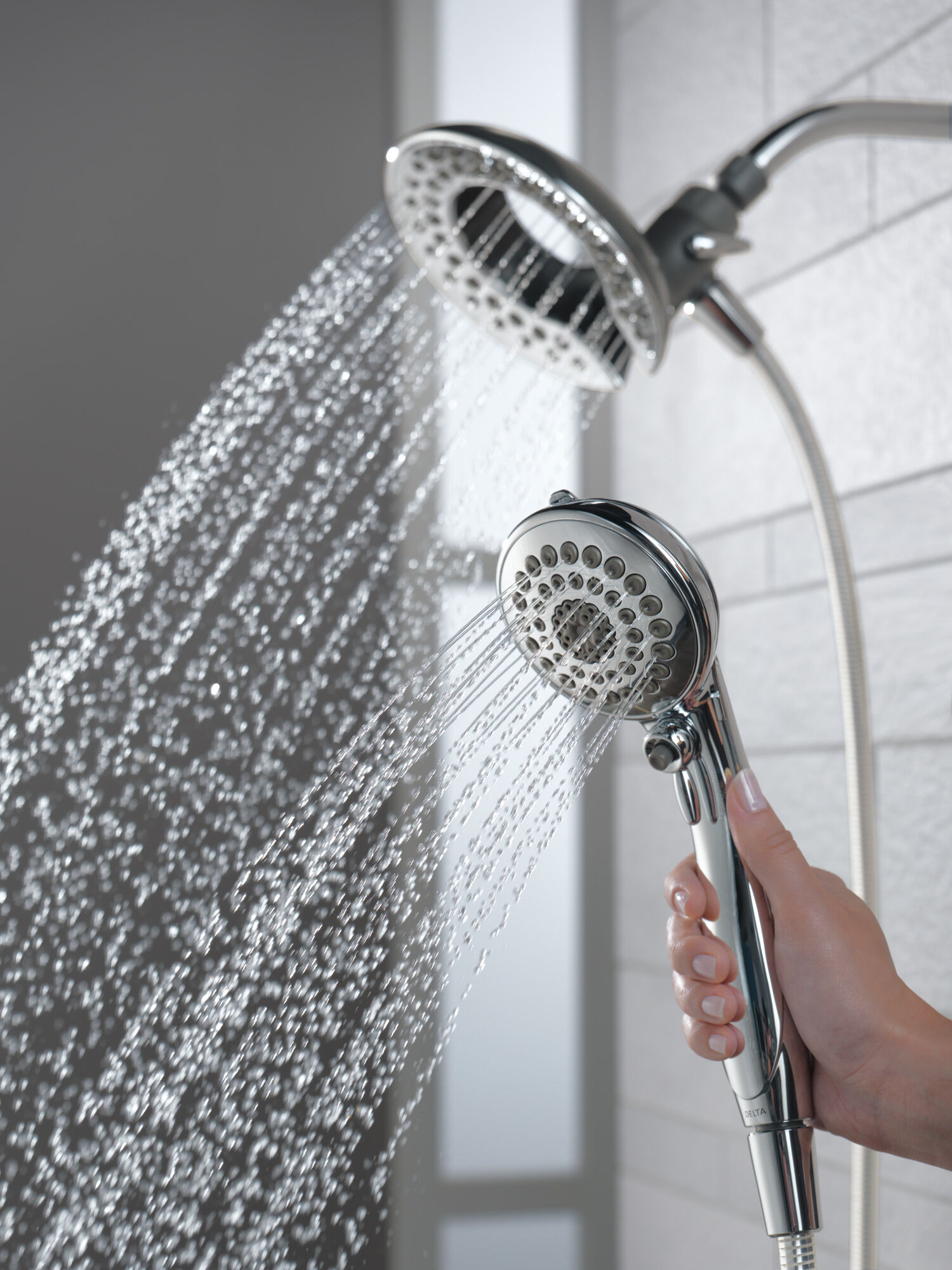75583C In2ition® Душ 2 в 1 с 5 настройками Delta Faucet Universal Showering Хром  - Вид №2