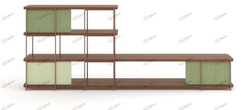 Momocca Модульный двухсторонний книжный шкаф Julia Ja04