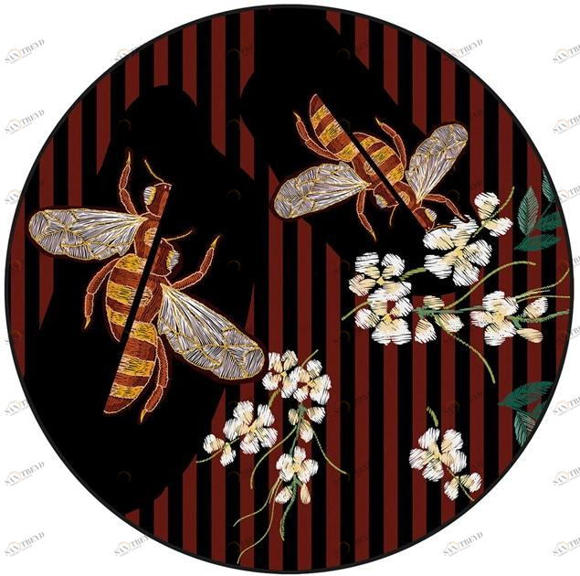 YO2 Круглый коврик с рисунком из полиамида Art slots sun-id-1477282