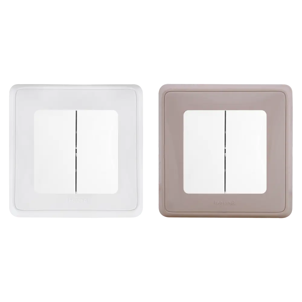 Выключатель встраиваемый Legrand Cariva 2 клавиши, цвет белый STLM-2131397 - Вид №1