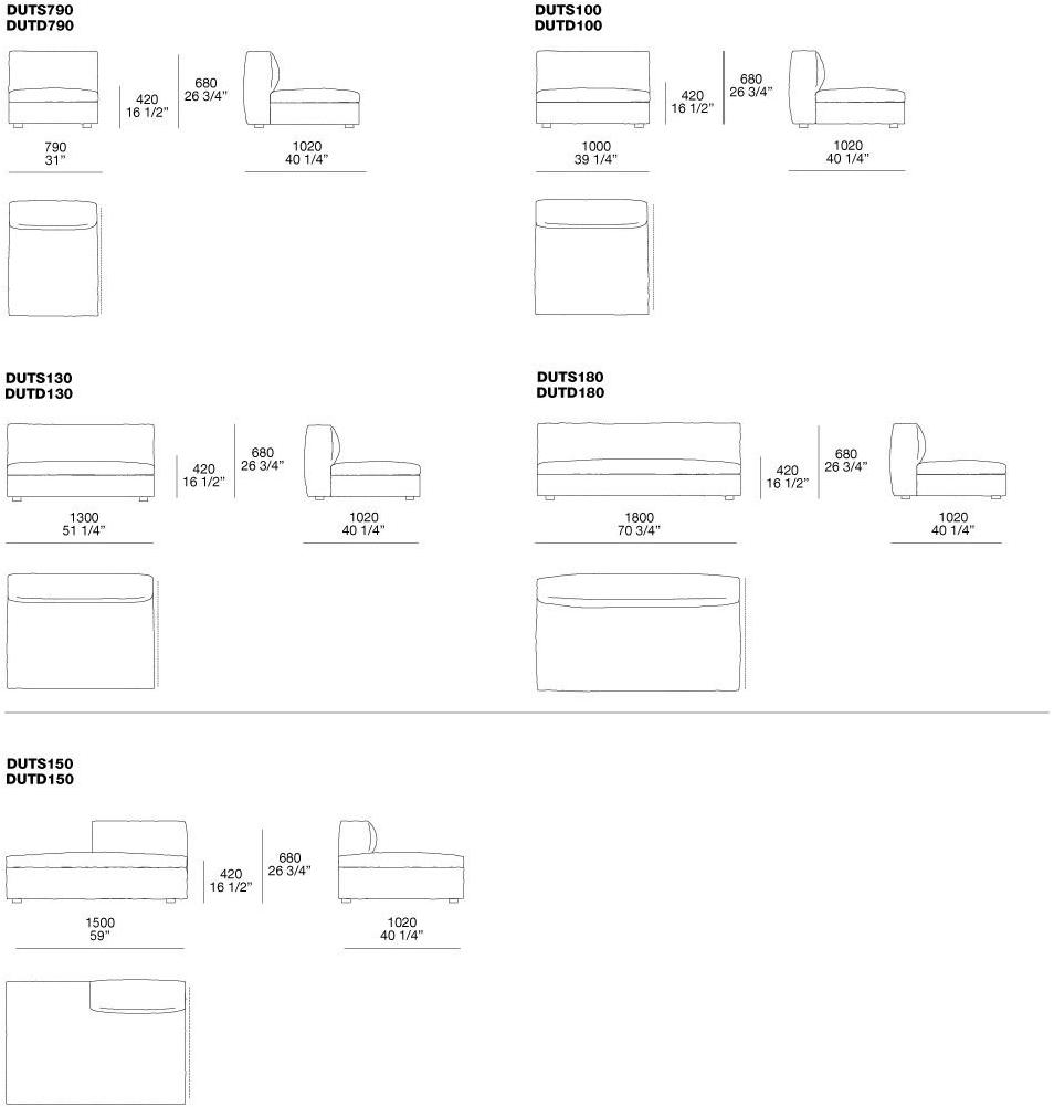 Poliform Съемный тканевый диван Dune sun-id-1450619 - Вид №4
