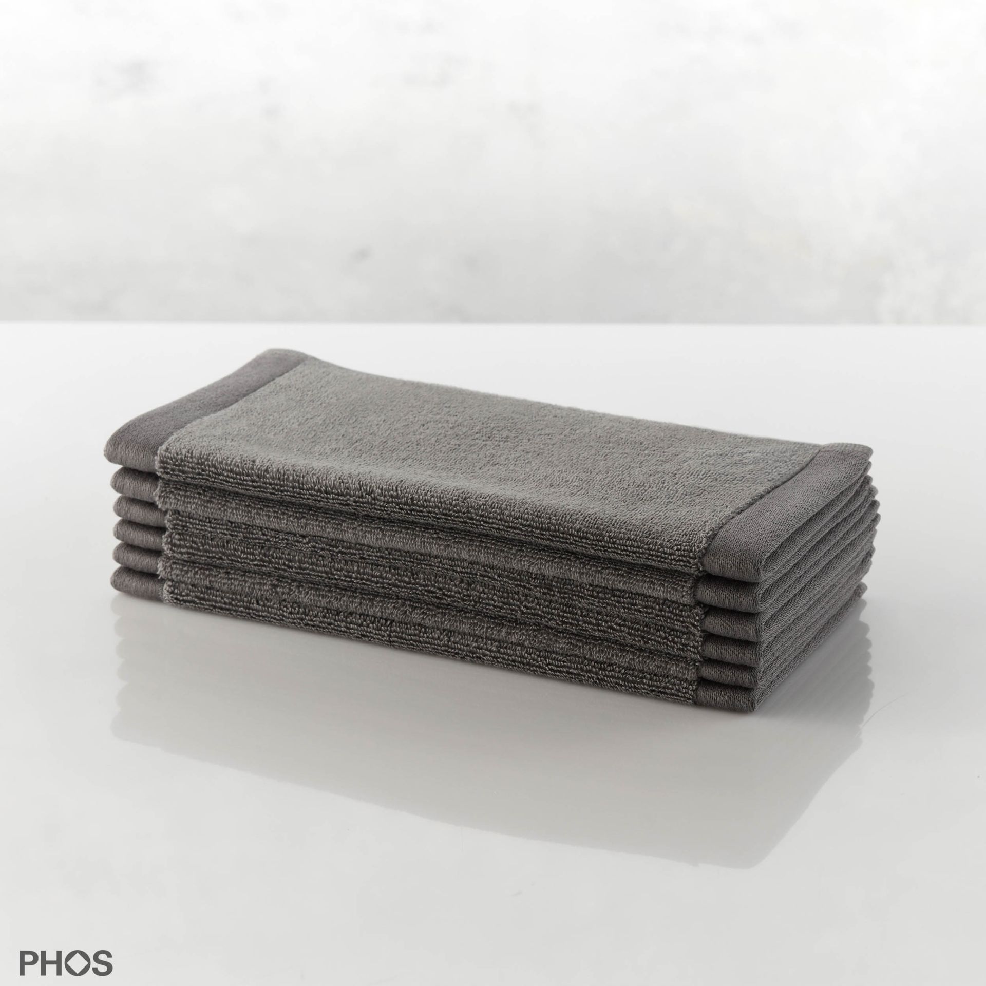 GH-GRACE-Stahlgrau Гостевое полотенце грация, 30 х 30 см, цвет: серо-стальной, 6 шт. PHOS 