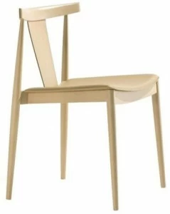 Andreu World Стул из бука, штабелируемый, со встроенной подушкой Smile Si0326
